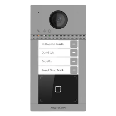 Hikvision DS-KV8413-WME1(B) 4 Button Metal Villa Door Station - RSEC - Security Equipment Centre