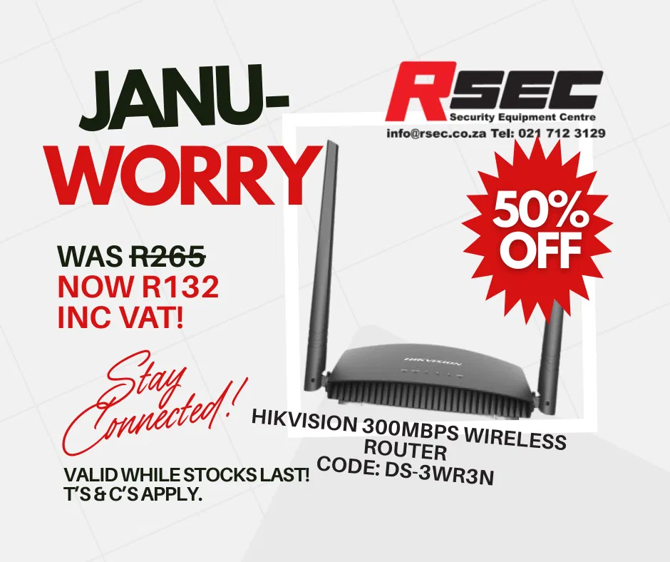 HIKVISION 300MBPS WIRELESS ROUTER Retail Specials
