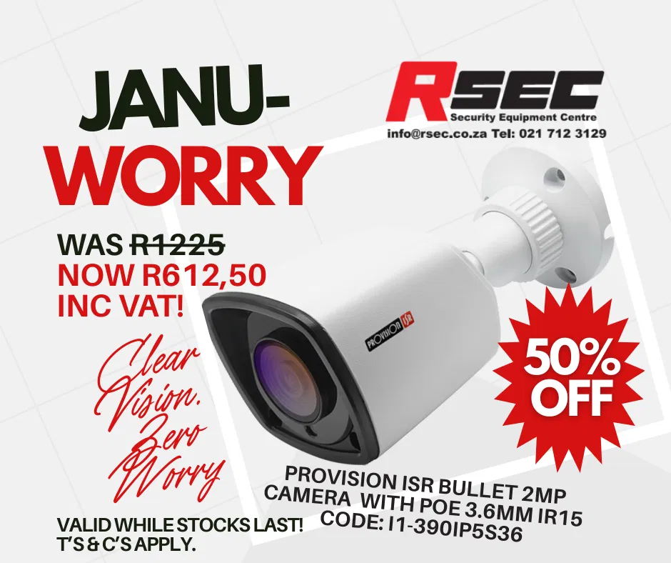 PROVISION ISR BULLET 2MP WITH POE 3.6MM IR15 Retail Sale